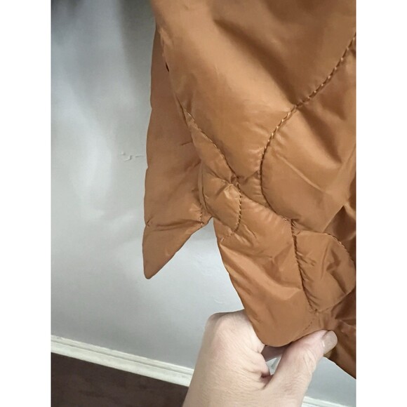 Madewell Air Puff Quilted Shirt Jacket Warm Coffee Rust Orange XL New NWT Coat - Picture 11 of 14